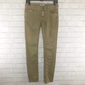 Free People Khaki Denim Skinny Jeans Size 25